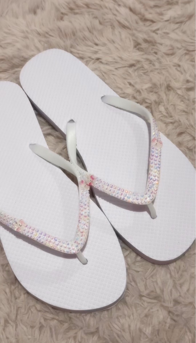 White flip flops