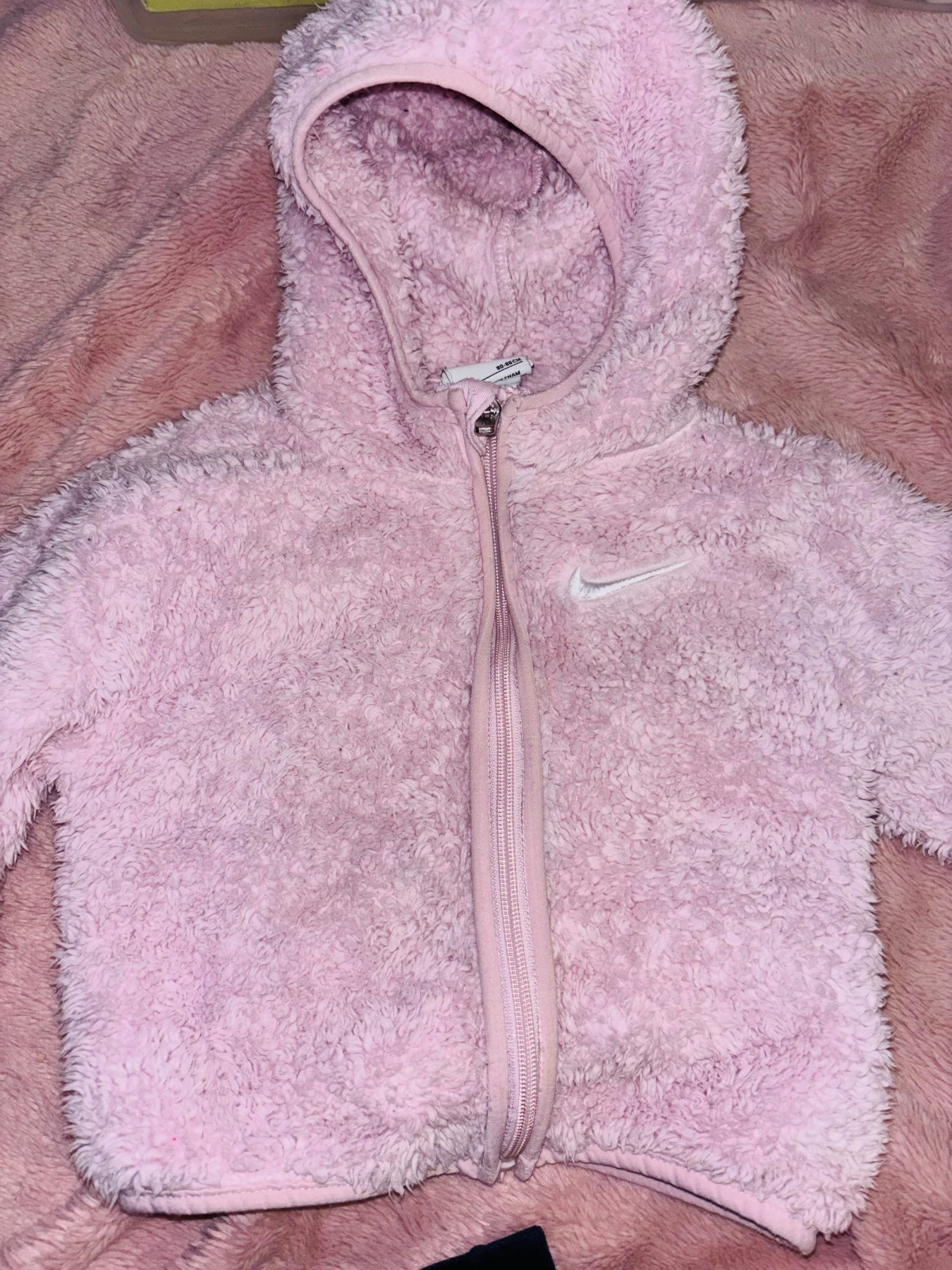 Nike fleece fur jacket - baby pink