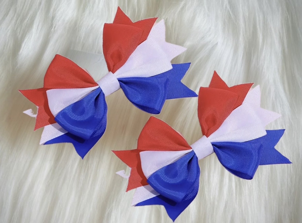 Red/white/blue Hair clips