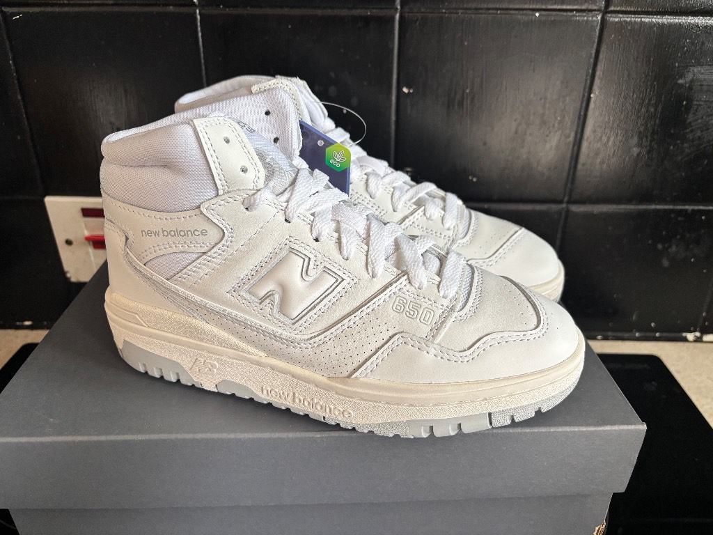 New balance Ortholite white high top trainers size uk 5 new boxed