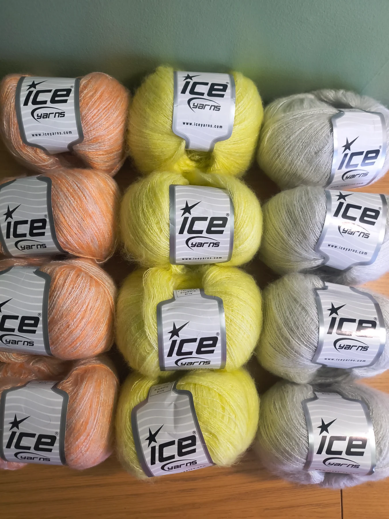 Ice Yarns Alice Superfine Yarn – 600g Job Lot – Wool Blend – 3 Colours