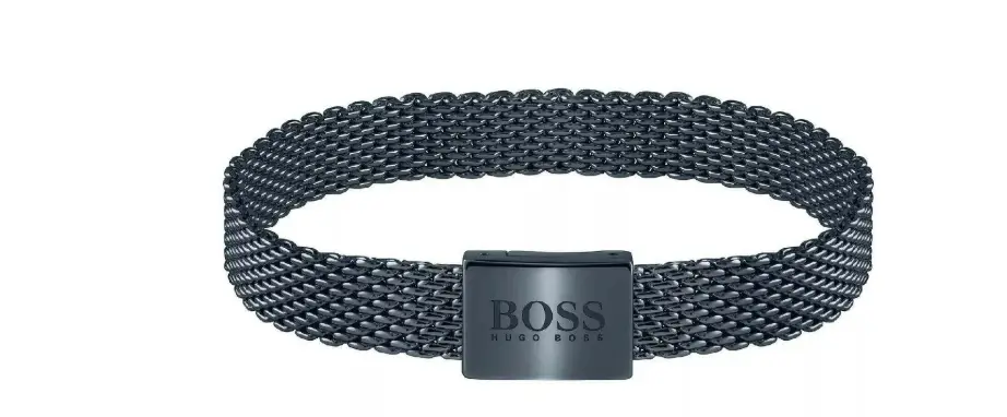 BOSS Black IP Mesh Men's Bracelet Designer Fashion Jewellery Brand New