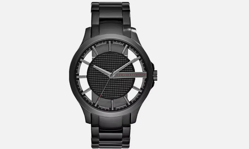 Armani Exchange Men's Three Hand, Black-Tone Stainless Steel Watch, AX2189 New
