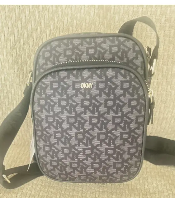 DKNY Gigi Crossbody Bag Black/Grey Monogram