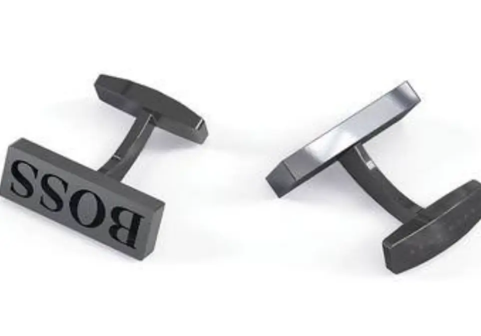 Hugo Boss Gyler Black Cufflinks Men's Designer Formal Wear Brand New