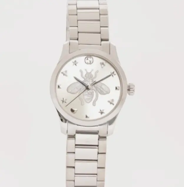Gucci YA1264126 G-Timeless Silver Dial Bee Stainless Steel Ladies Watch