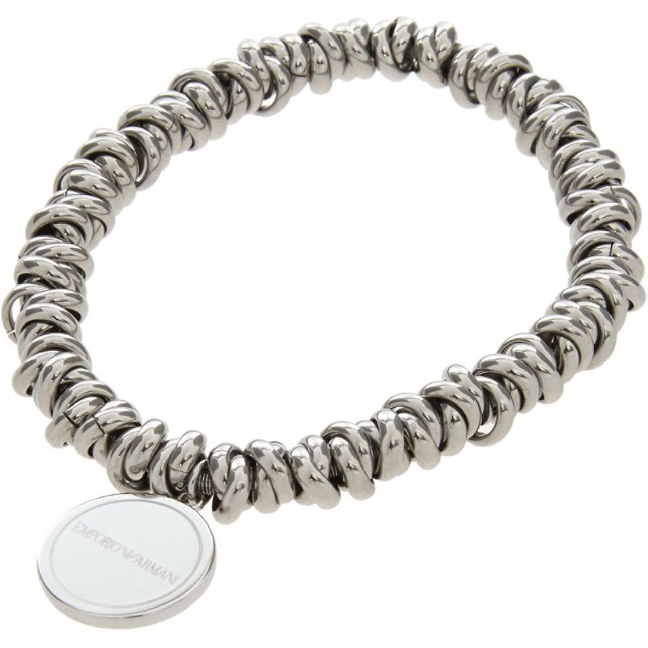 Emporio Armani Ladies Silver Stretch Bracelet Designer Jewellery Brand New