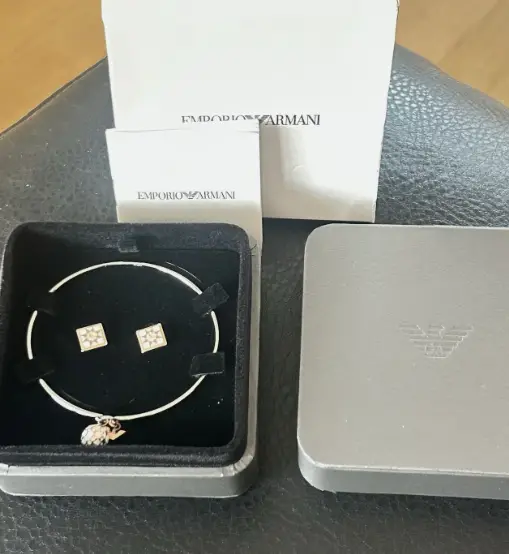 Emporio Armani EGS2486040 Women's Gift Set Bracelet Earrings Bicolour