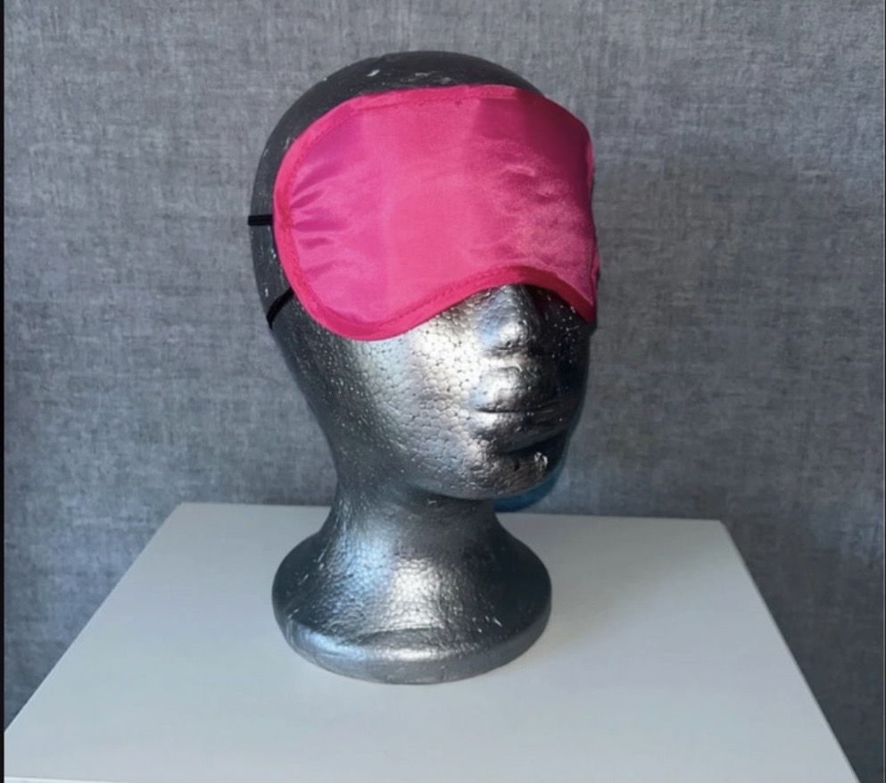 💖 Hot Pink Sleep Eye Mask – Double Strap – Brand New.