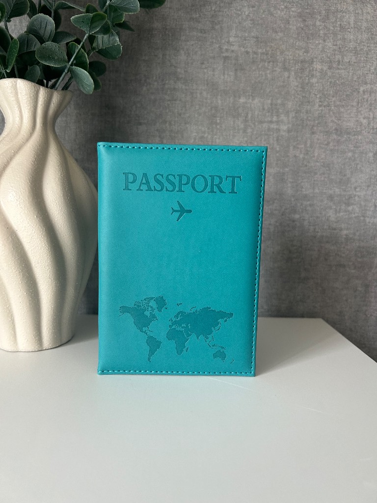 Turquoise Faux Leather Passport Cover – Brand New ✈️💙
