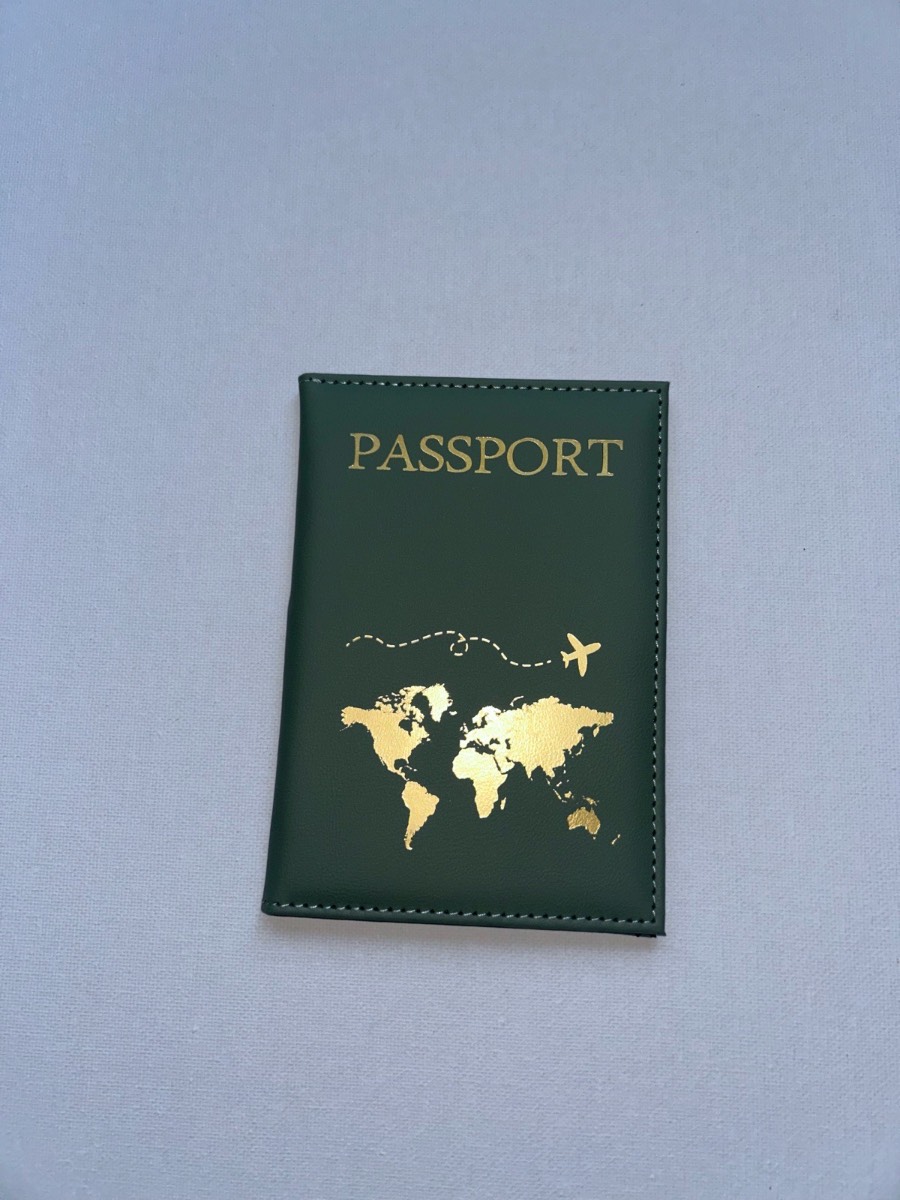 Army Green Faux Leather Passport Cover | Brand New