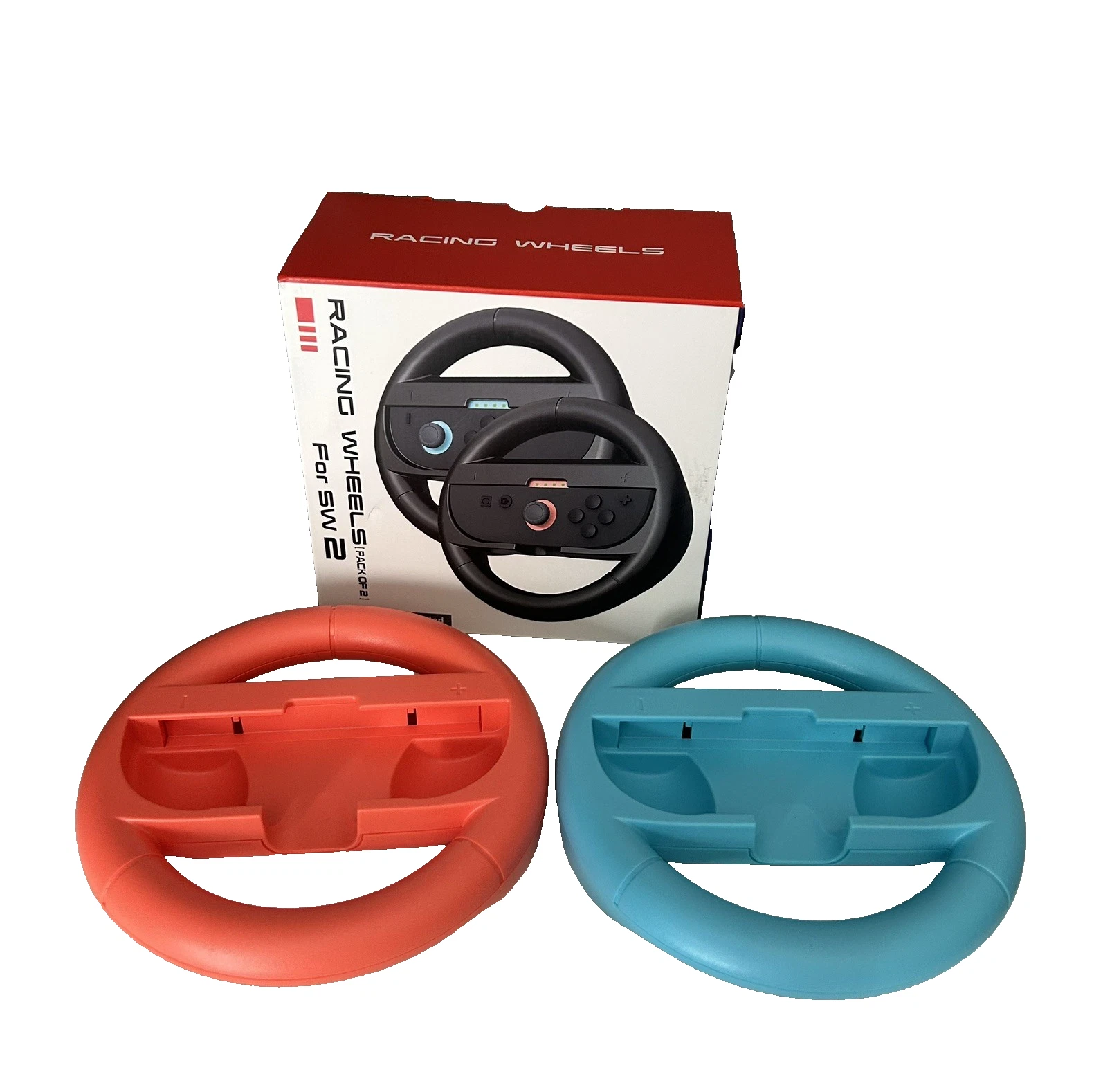 Racing Wheels for Nintendo Switch 2 – Orange & Blue Joy-Con Steering Wheels