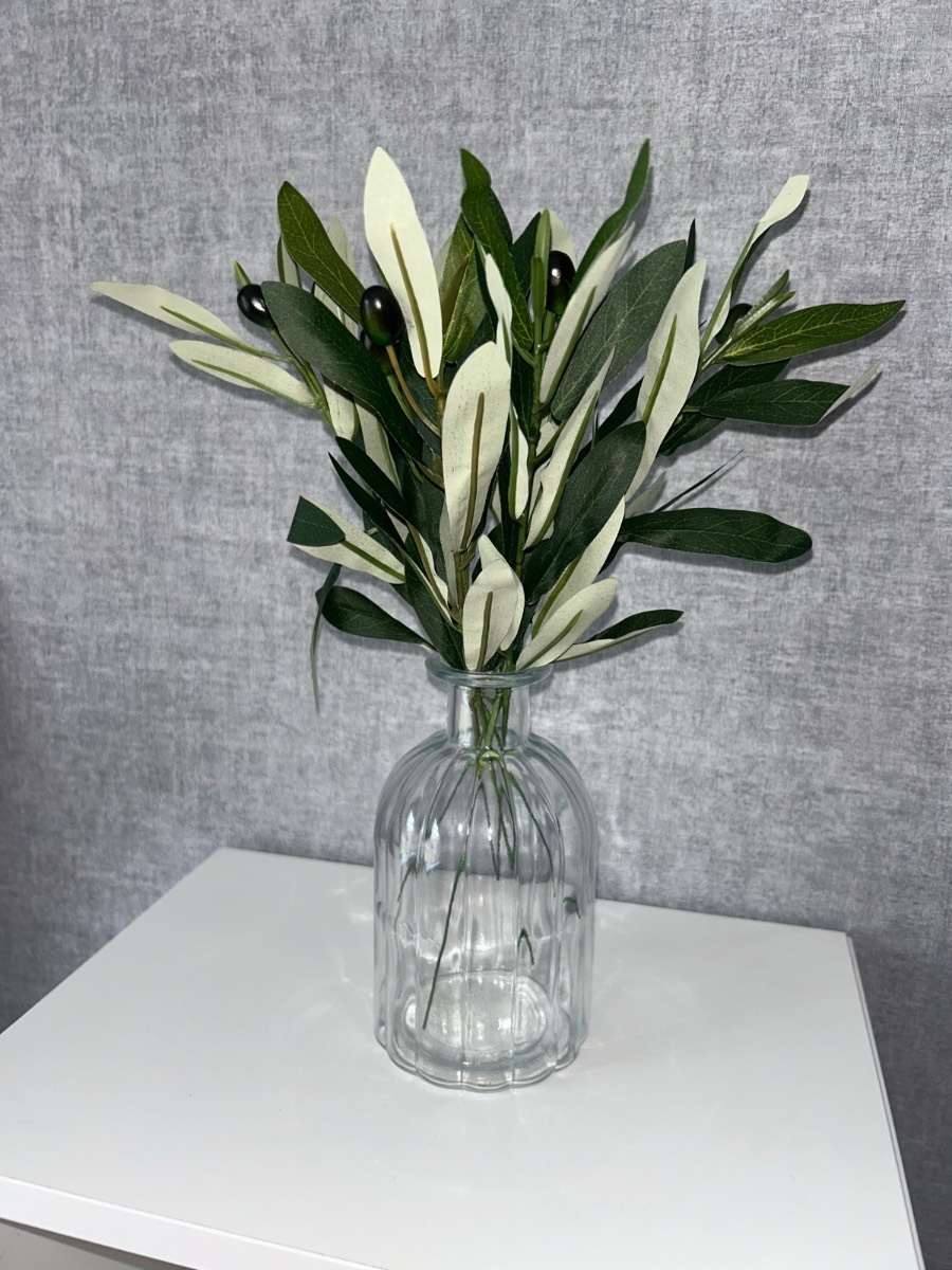 🪴Brand New Set of 6 Artificial Olive Branch Stems – Faux Greenery