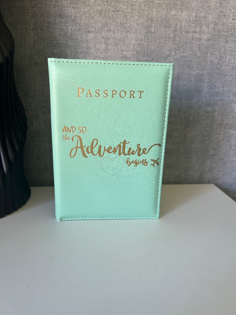 Stylish Mint Green Passport Cover