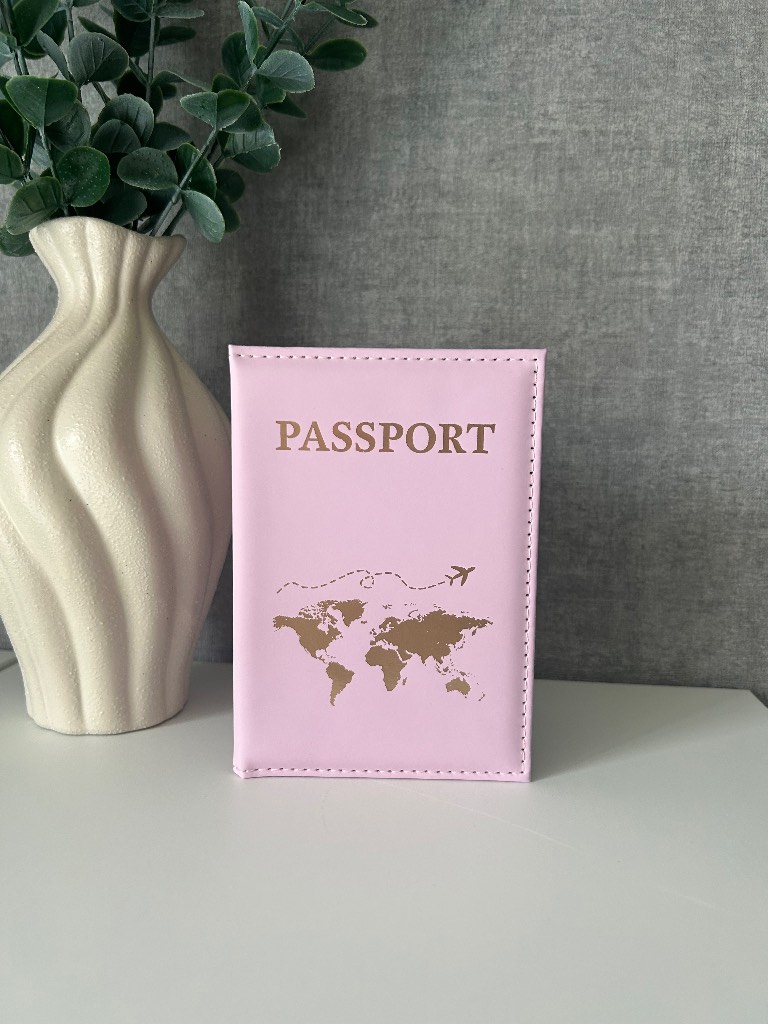 🌸 Light Pink Faux Leather Passport Cover | Brand New