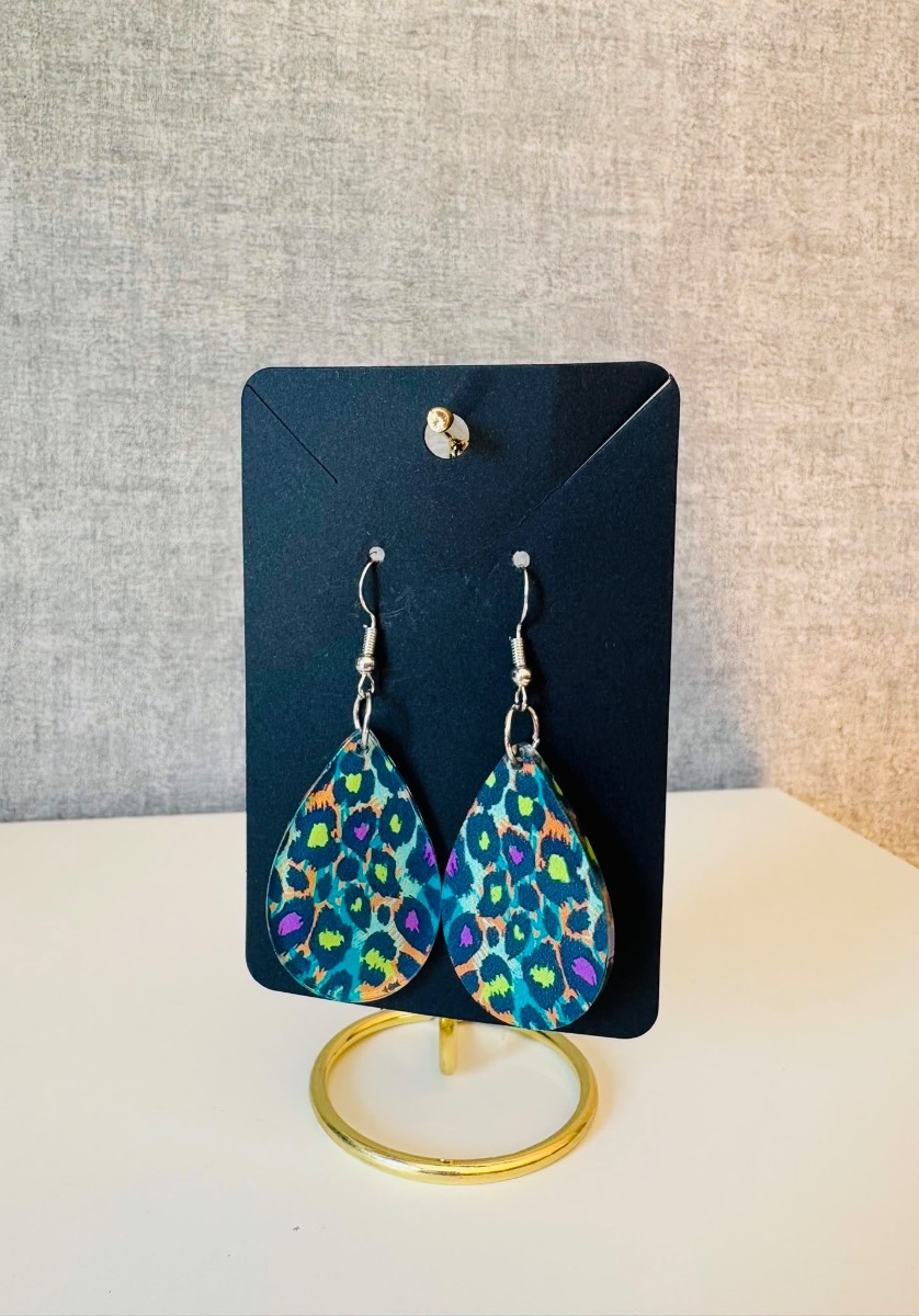 Rainbow Leopard Earrings