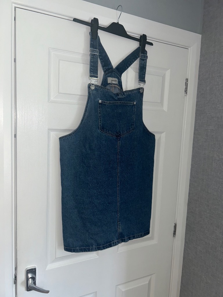 💙 New Look Denim Pinafore Dress | Size 16 | Very Good Condition 💙