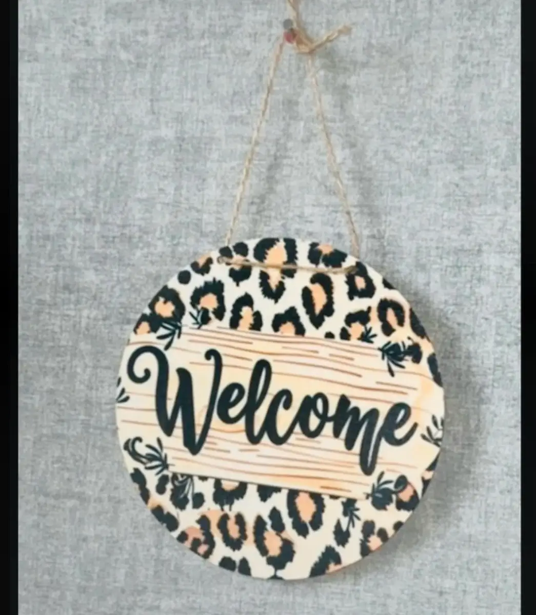 Leopard Print Welcome Sign | New