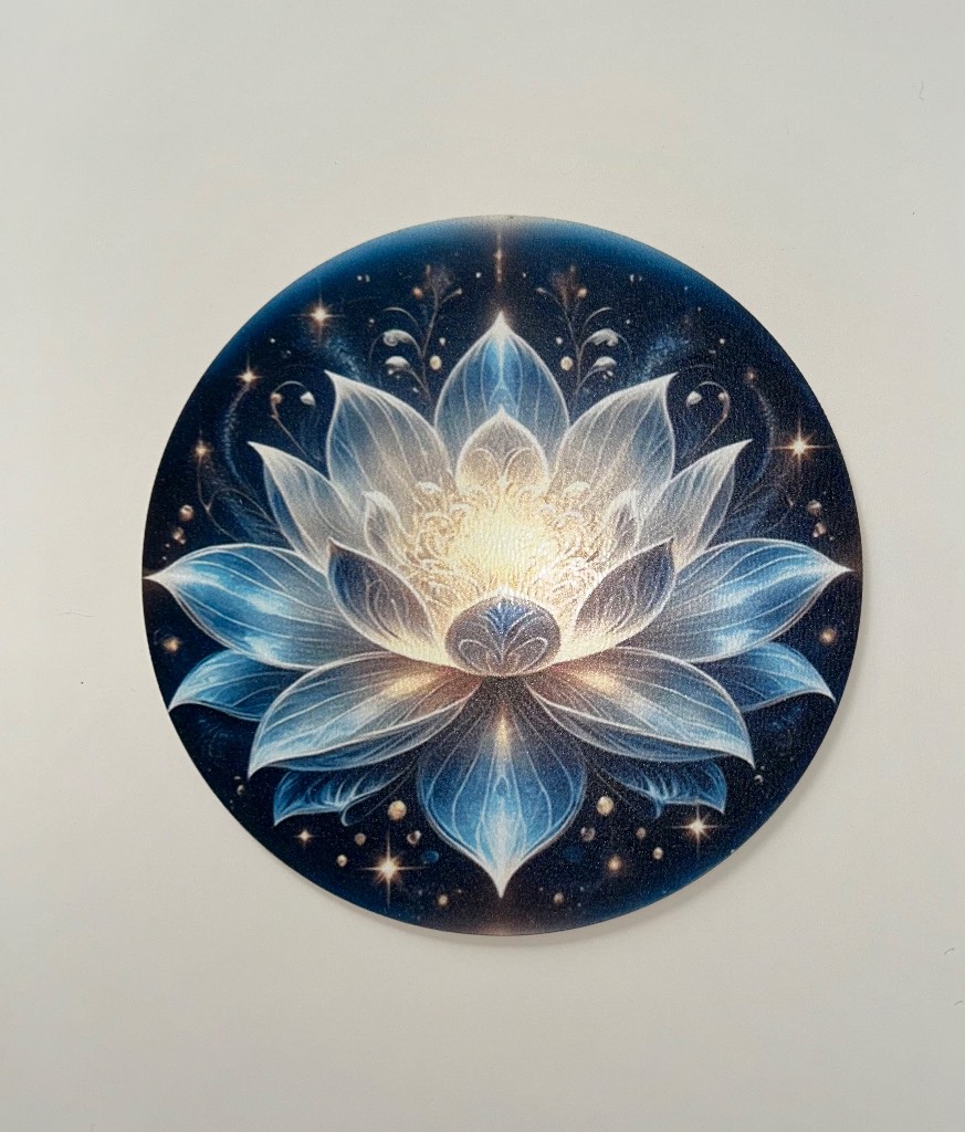 Blue Lotus Wall Sign 15x15cm  Brand New.