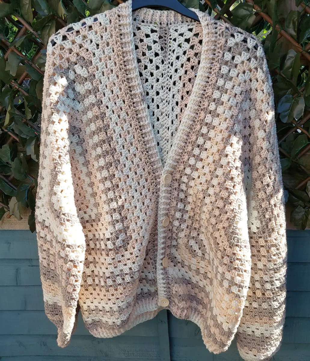 Crochet Granny Hexi Cardigan size 22