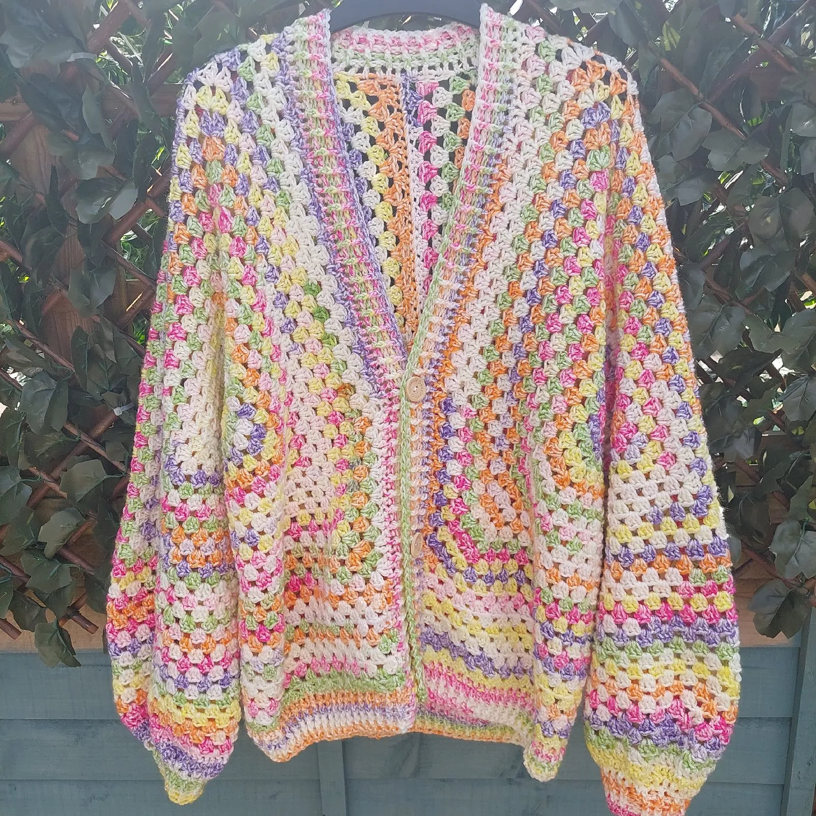 Handmade Hexegon Crochet Cardigian siz S/M