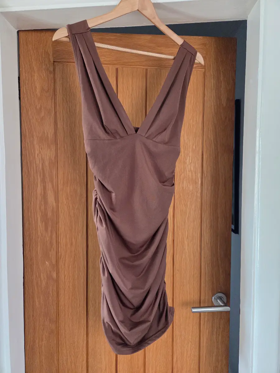 Womens brown going out dress size M