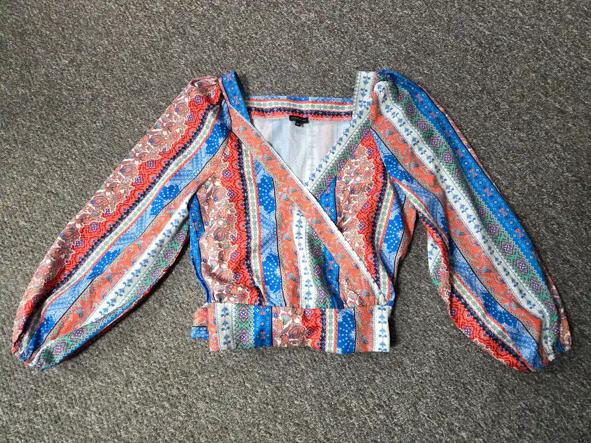 Womens Kaleidoscope boho festival top size 12
