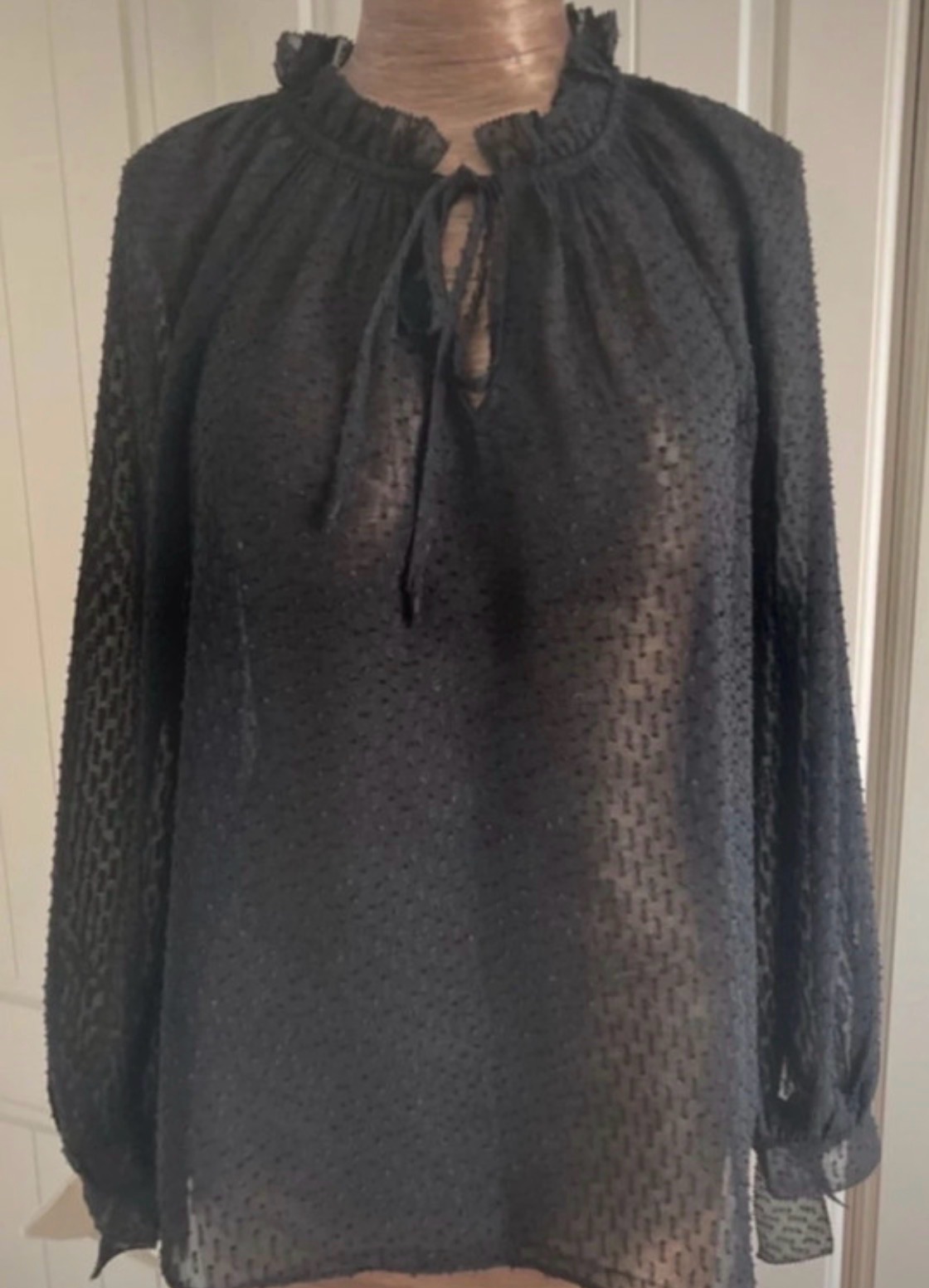 Hush Sherilyn Jacquard black top size 10 BNWT £79