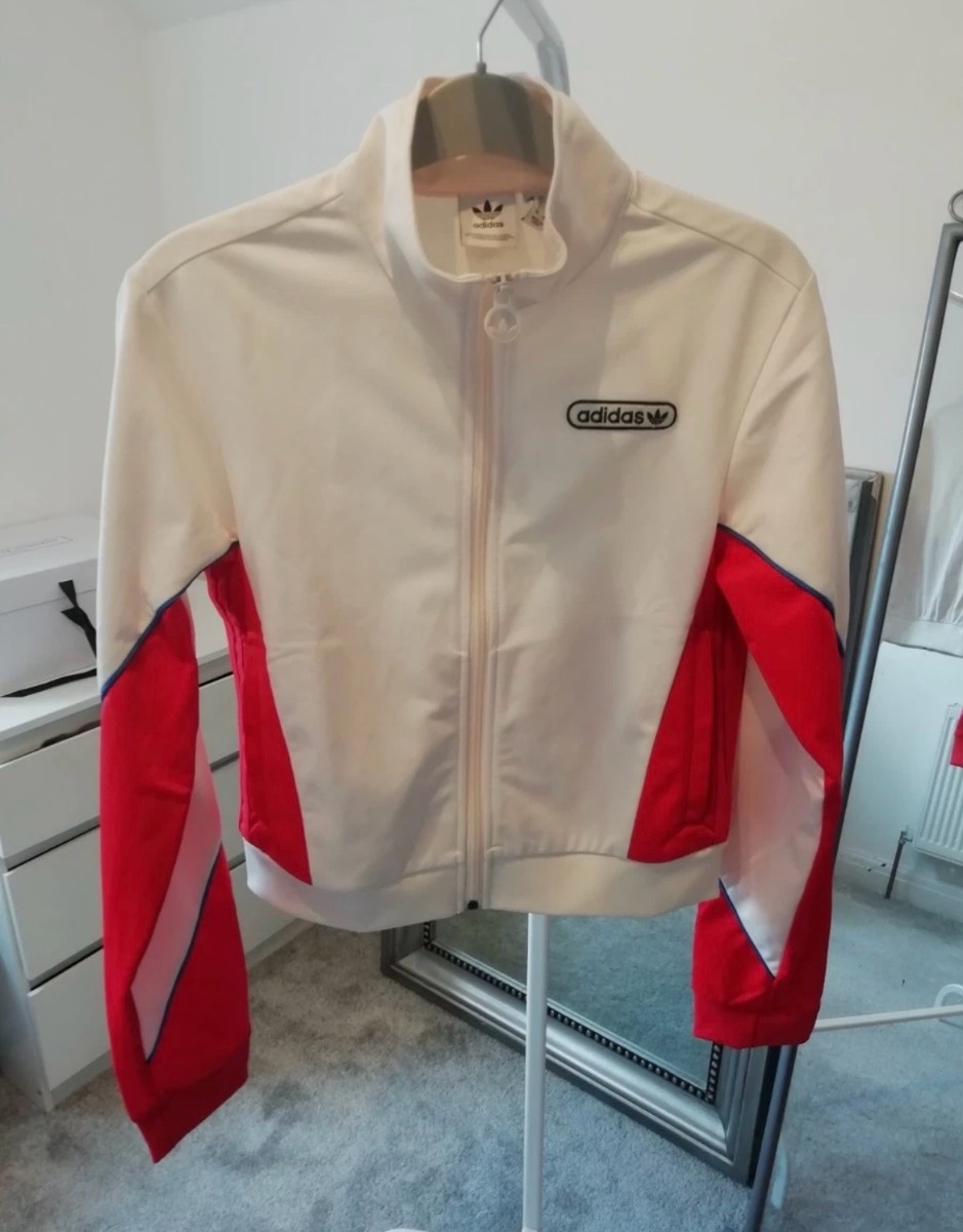 Adidas Windbreaker Excellent Condition  Red and White UK10