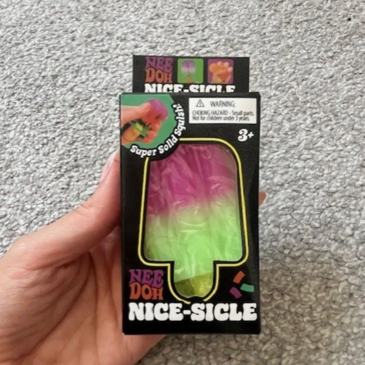 NeeDoh Nice-Sicle sensory squeeze toy Pink and Green IceLolly