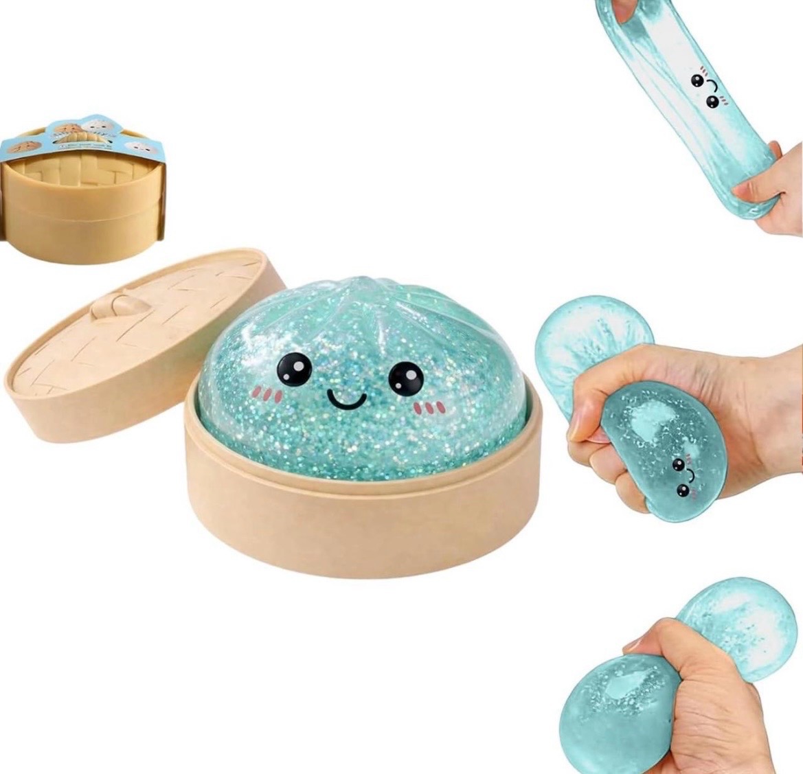 Dim Sum Viral Glitter Dumpling Squishy Steam Bun £5 Each New