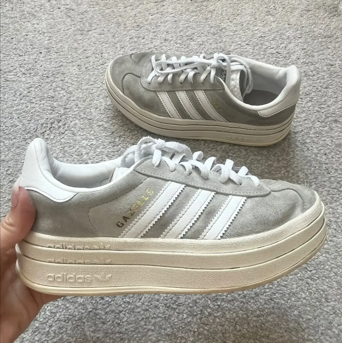 Grey Adidas Gazelle UK4 Trainers