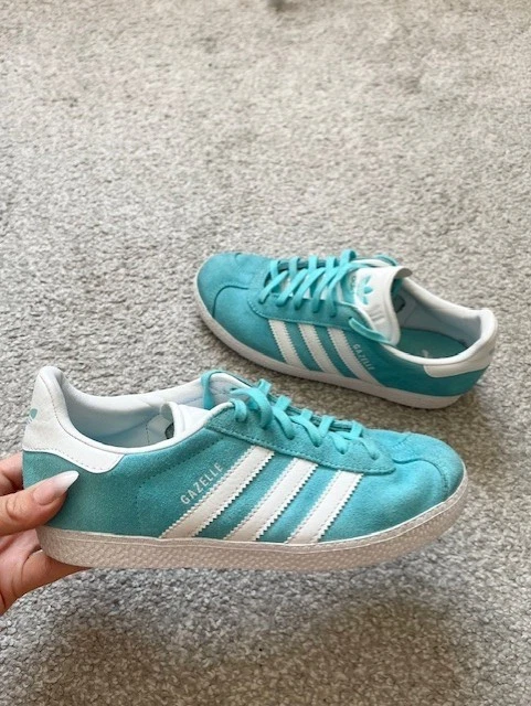 Adidas Gazelle Blue White Sole Trainers UK4