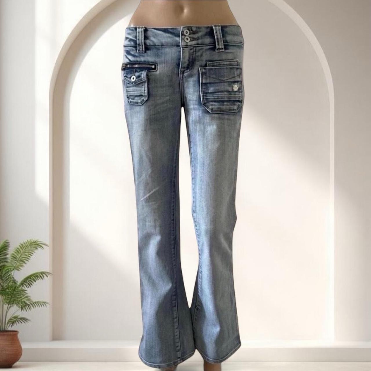 Y2K 2000s Vintage Wards Low rise blue retro flare jeans
