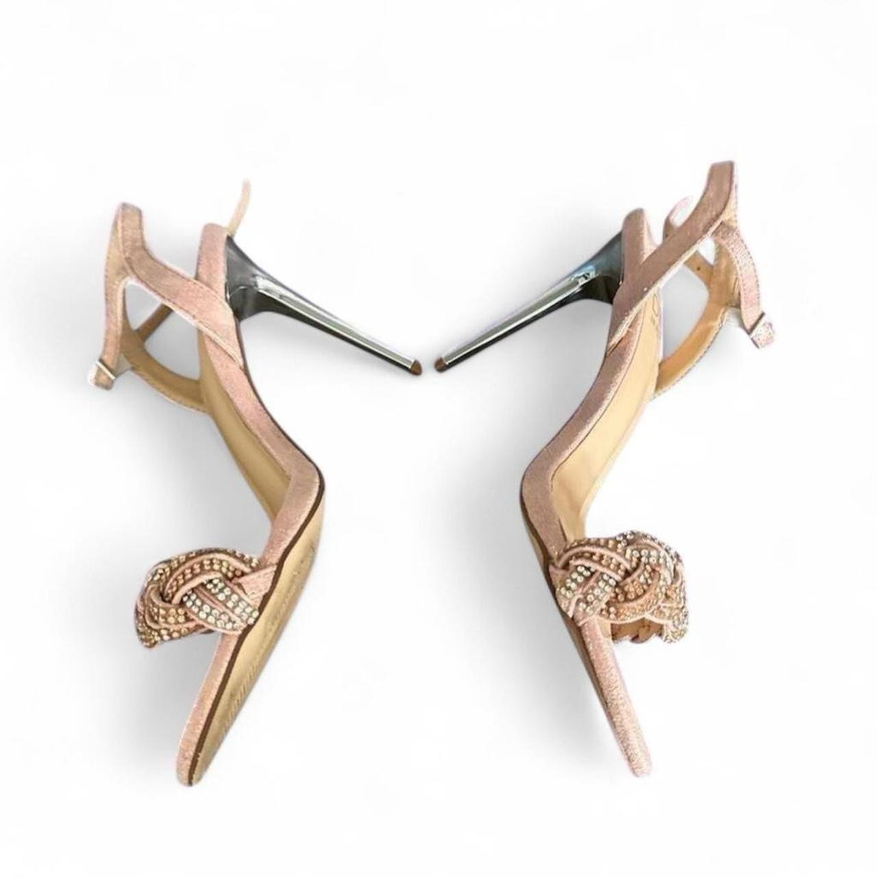 Y2K Moda in Pelle rose/purple high heel stiletto sandals size UK 4