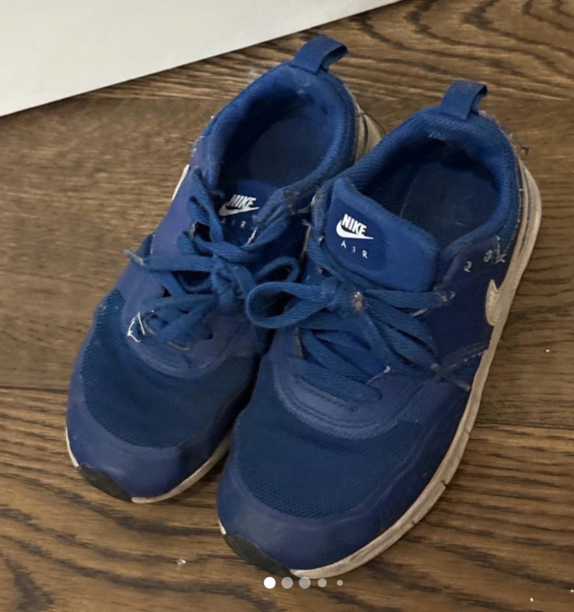 Nike Air Max Kids Trainers UK 13 Blue White Sports Running School Shoes