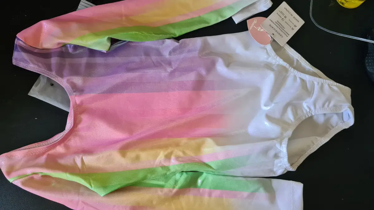 Bezioner girls pink 110cm long sleeves leotard New