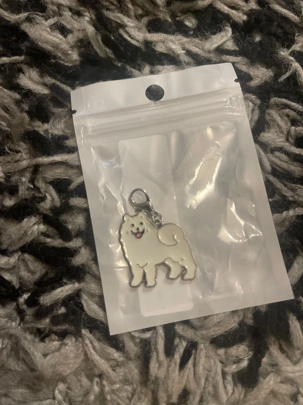 Cute Samoyed Dog Enamel Keychain | Bag Charm | New