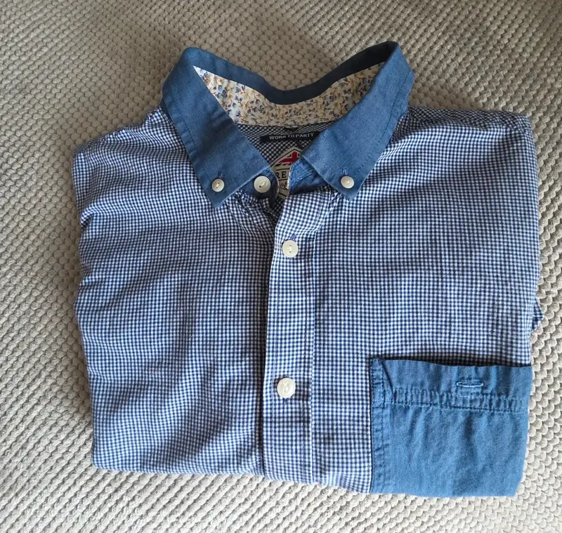Threadbare Blue short Sleeved Shirt - Large