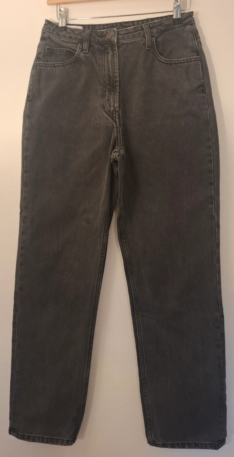 Collusion Size 10 Charcoal Washed Black High Waist MOM Jeans W28 L28 100% Cotton