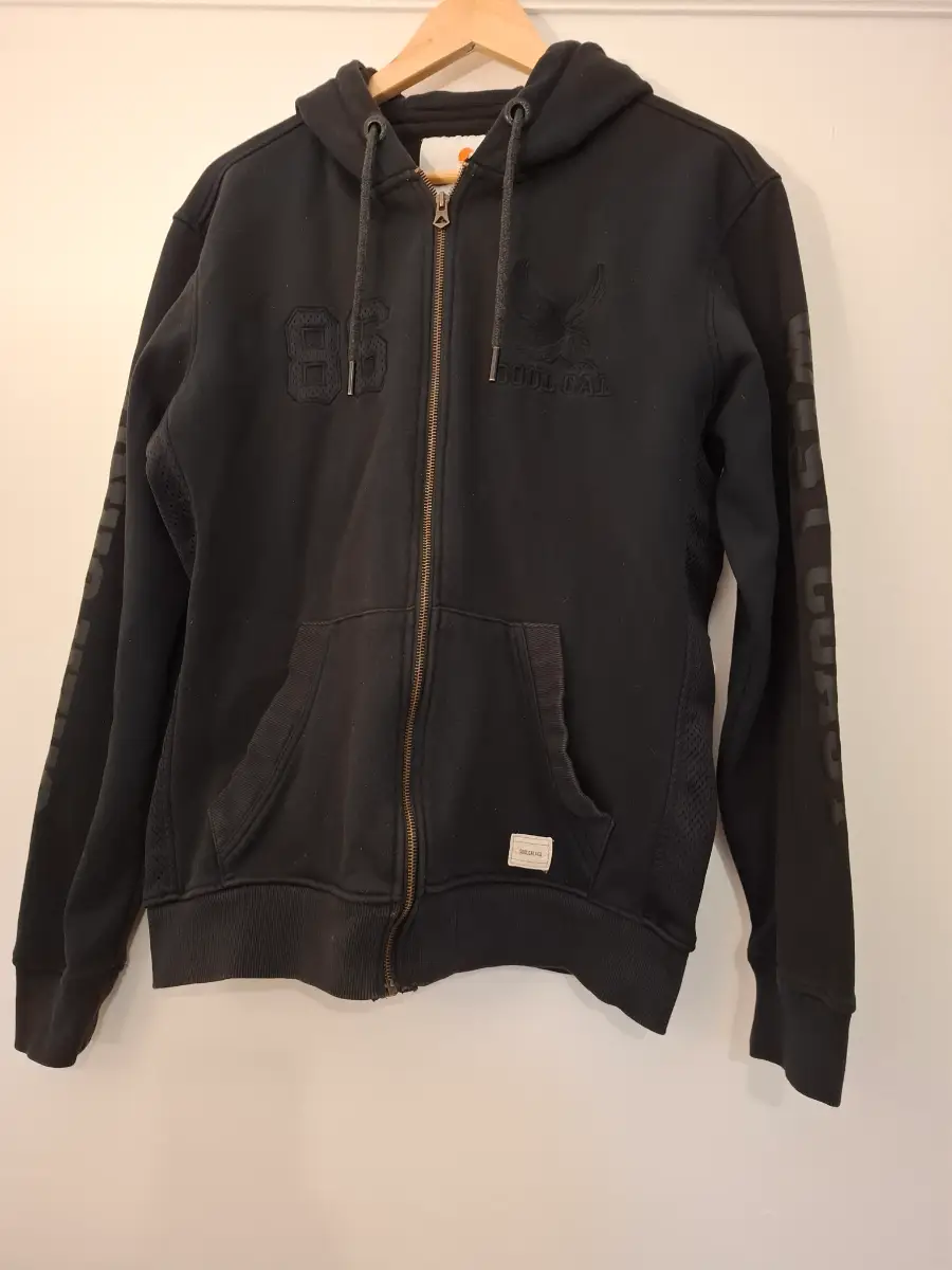 SoulCal & Co Deluxe Black Zip Hoodie | XL | Fleece Lined | Premium Casua