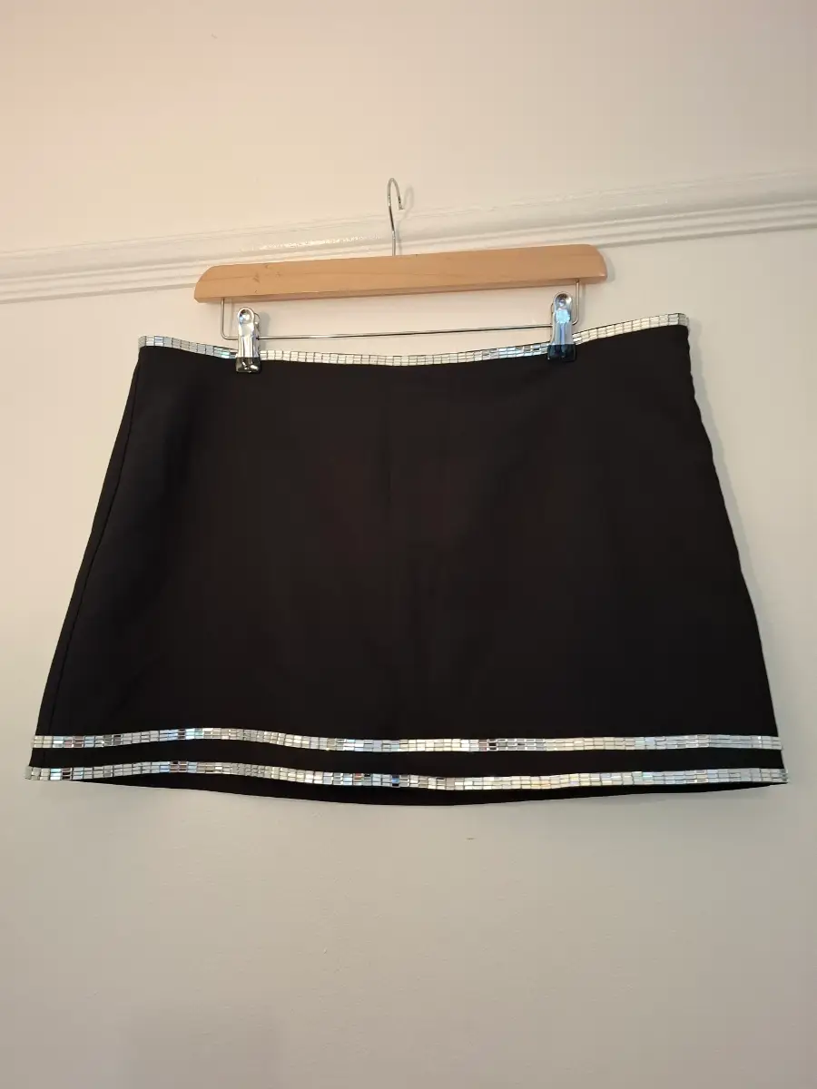 Saint Genies Embellished Mini Skirt | BNWT | UK 14 | Y2K Party Festival Glam