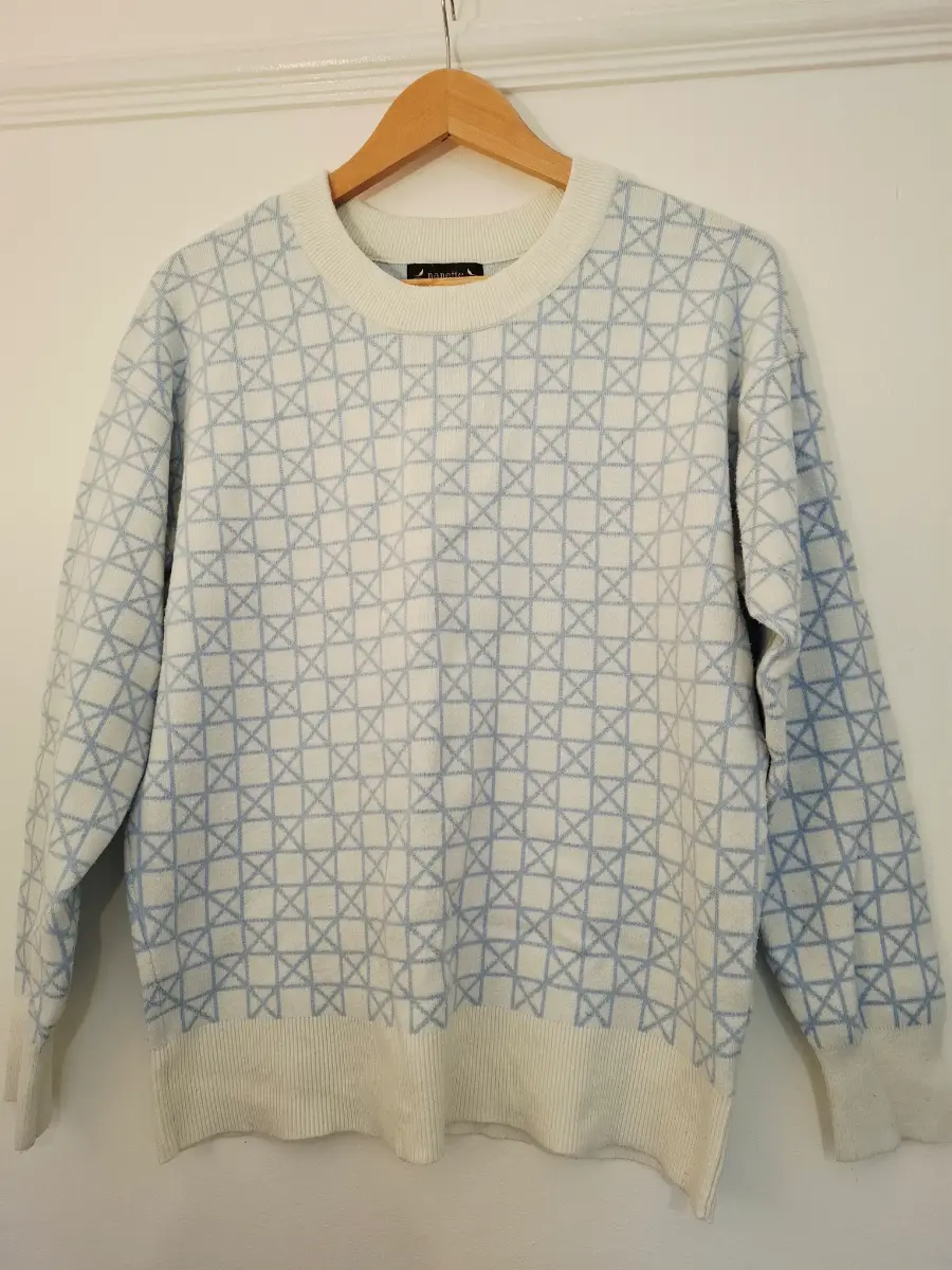 Nanette Lepore Crewneck Jumper with Geometric Pattern. Size L