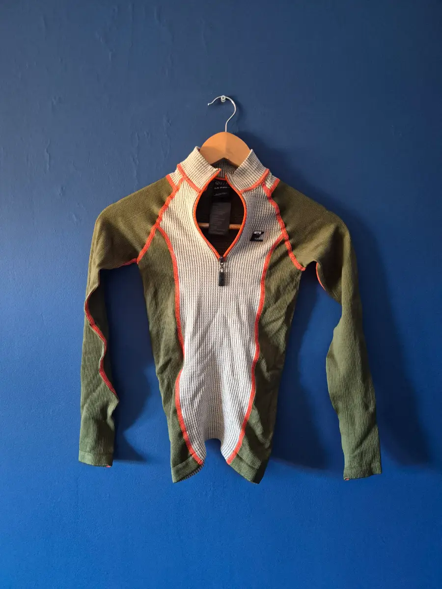 Urban Outfitters iets frans quarter zip green jumper size XXS