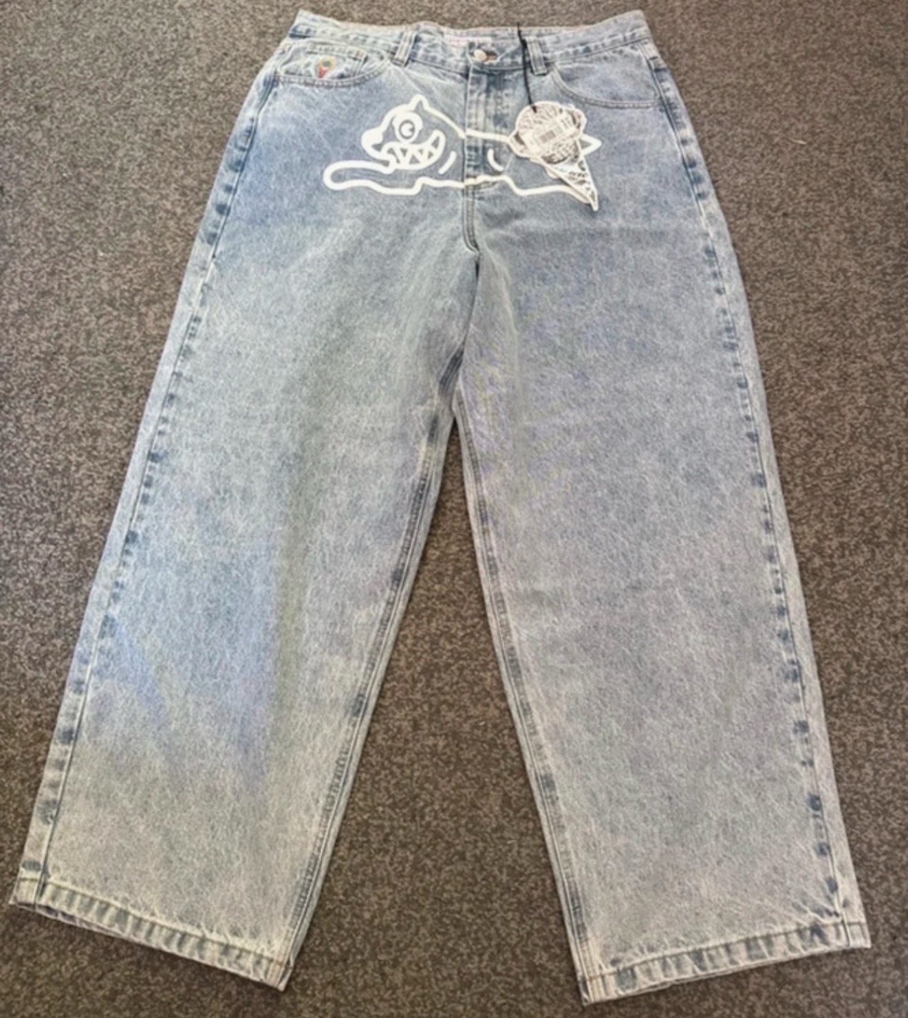 Ice cream wide leg jeans