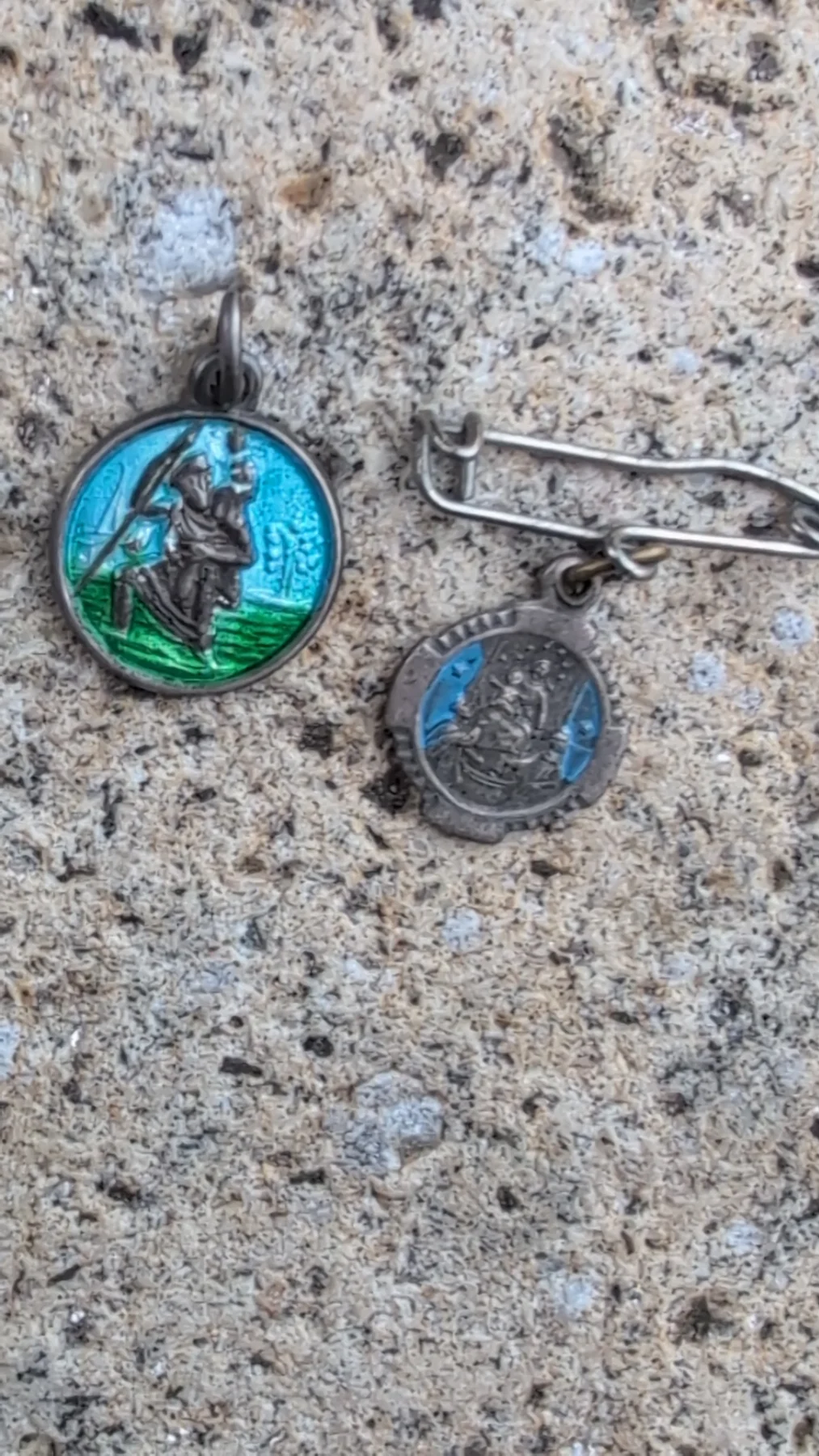 Vintage/antique small religious pin pendants
