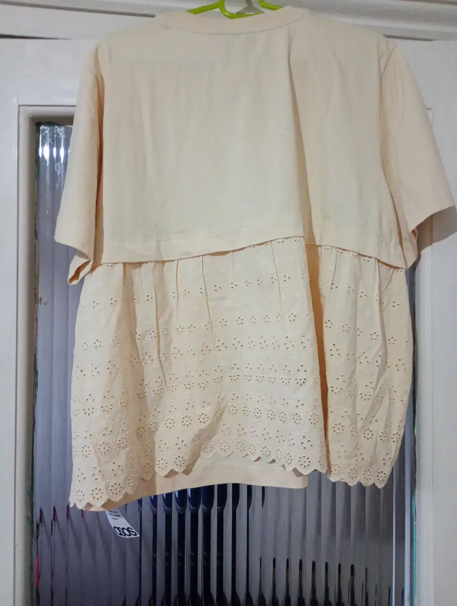 ASOS Design oversized butter yellow broderie back t-shirt