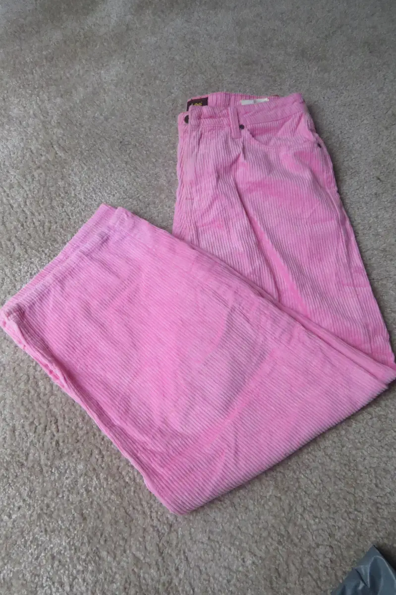 Lee - Vintage 80's Pink Corduroy Trousers UK8-10 Waist 27ins Leg 26ins