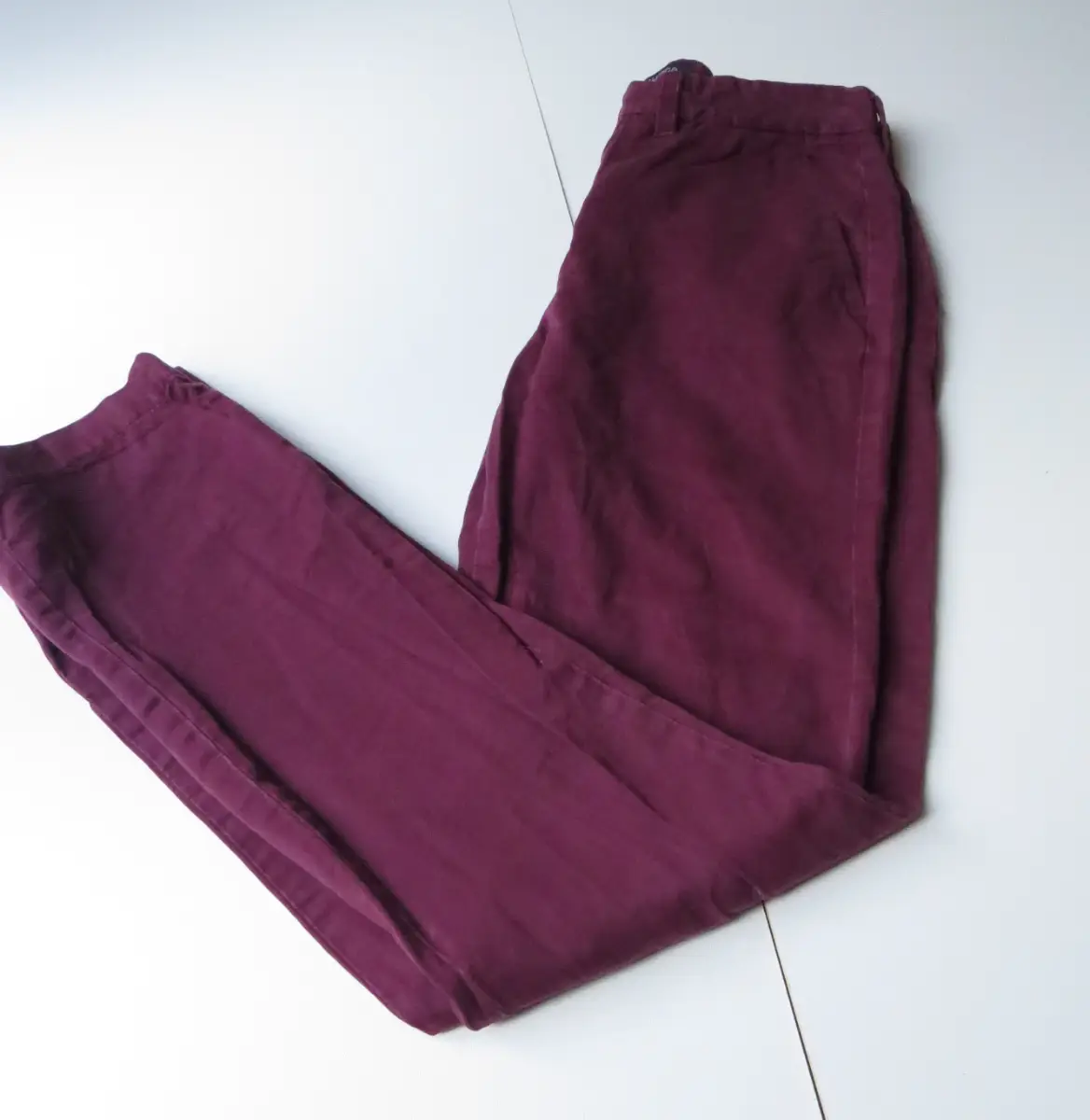 Nautica Burgundy Straight Leg Chino Trousers Waist 30ins Leg 32ins
