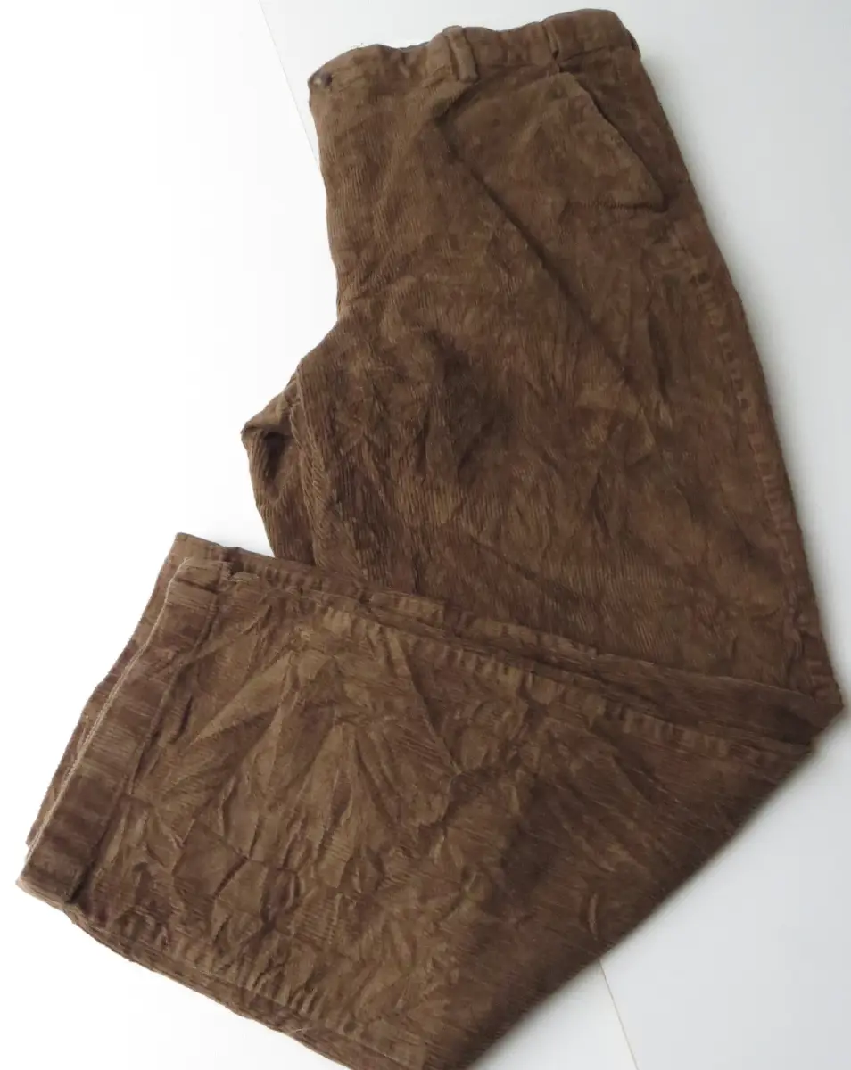 LL Bean Brown Corduroy Straight Leg Trousers Waist 38ins Leg 28ins